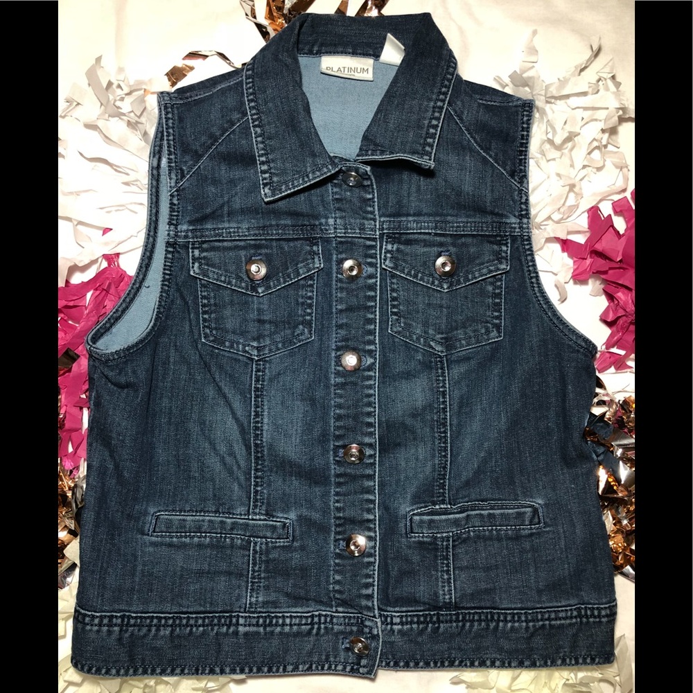 Chico’s Platinum Denim Vest